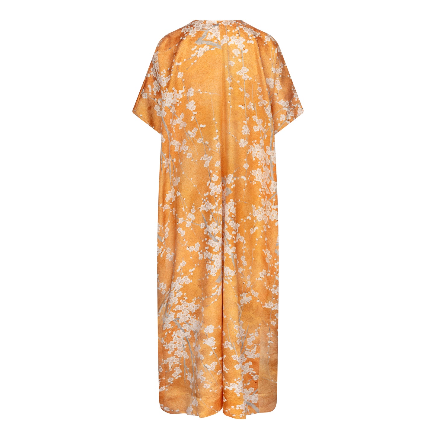Empress Kaftan Maxi Dress - Plum Flowers in Gold