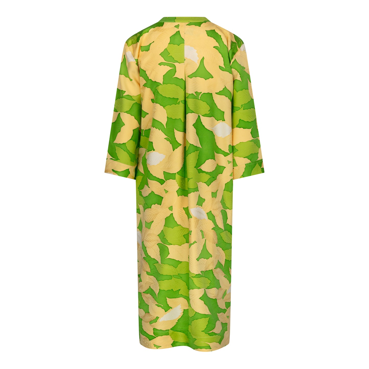 Star Wrap Dress - Spring Leaves in Lime Green