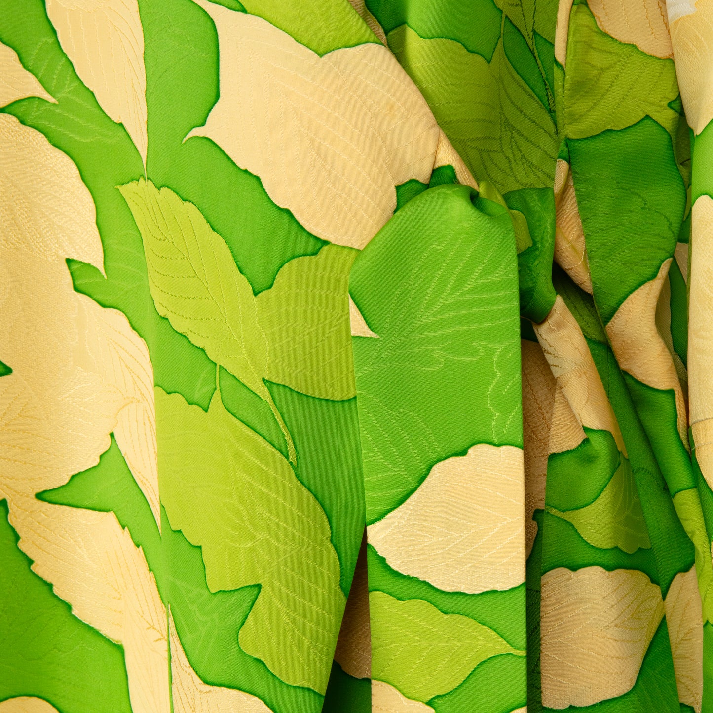 Star Wrap Dress - Spring Leaves in Lime Green