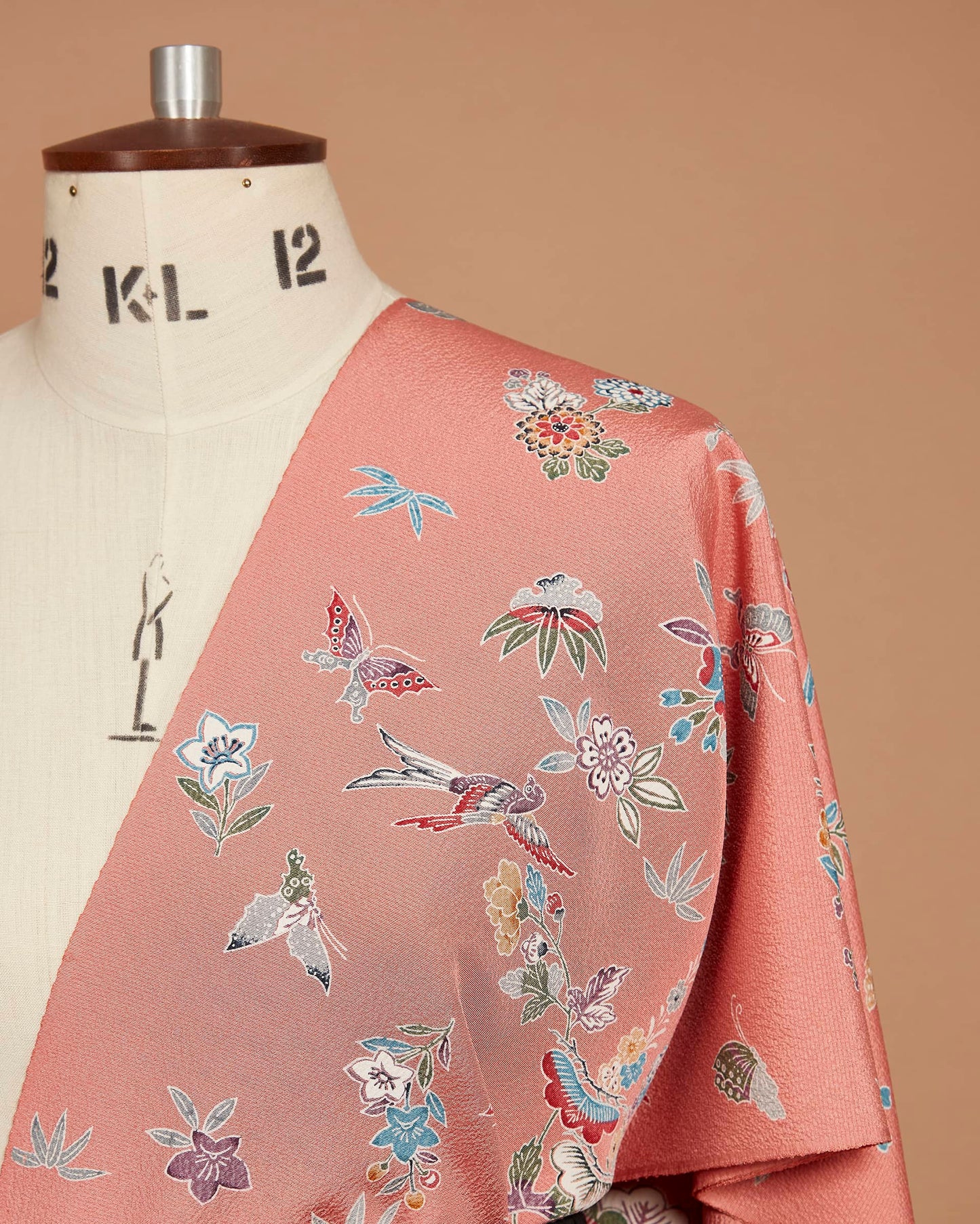 Birds and Butterflies in Coral Pink