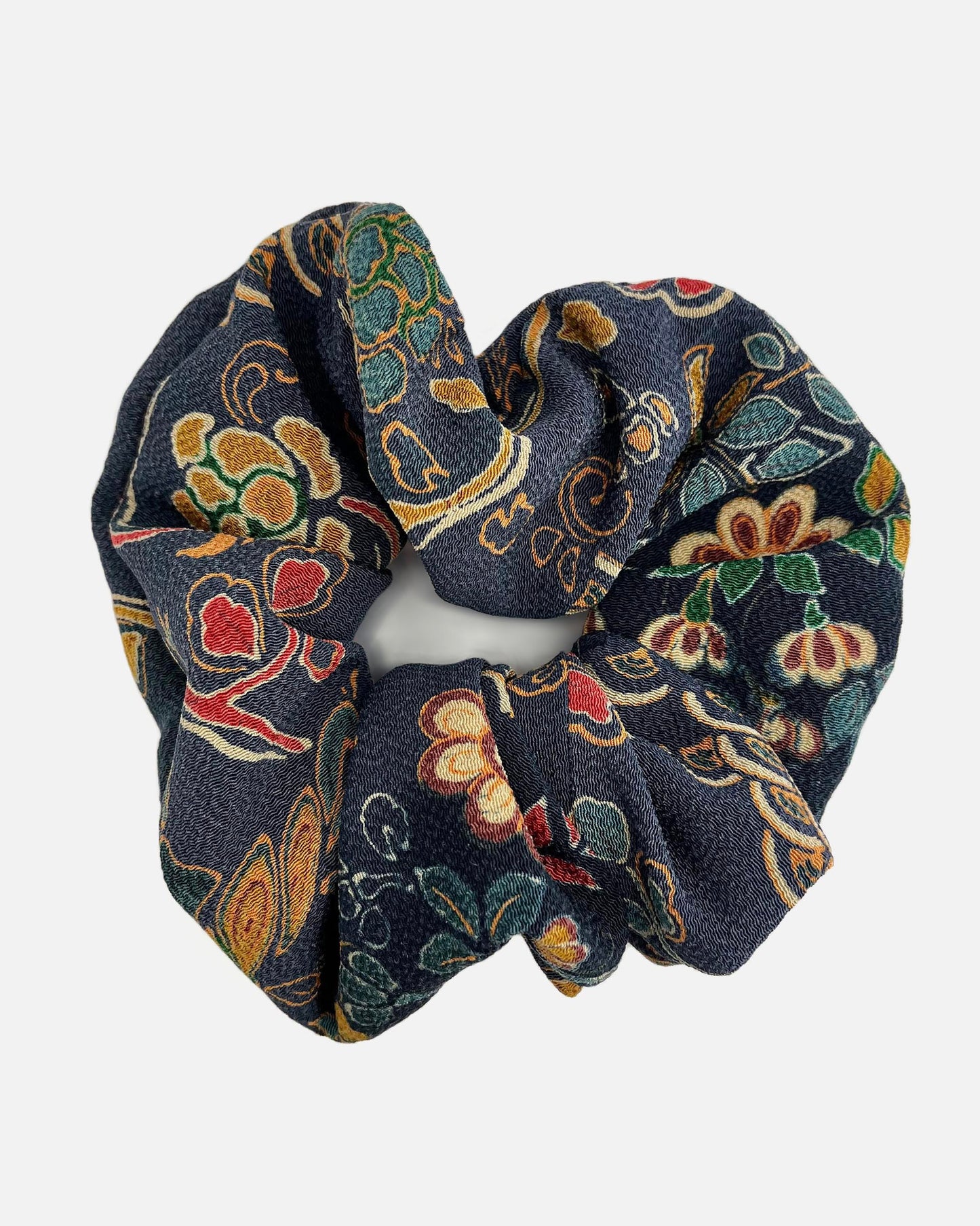 Bella Scrunchie - Waves and Roosters in Navy